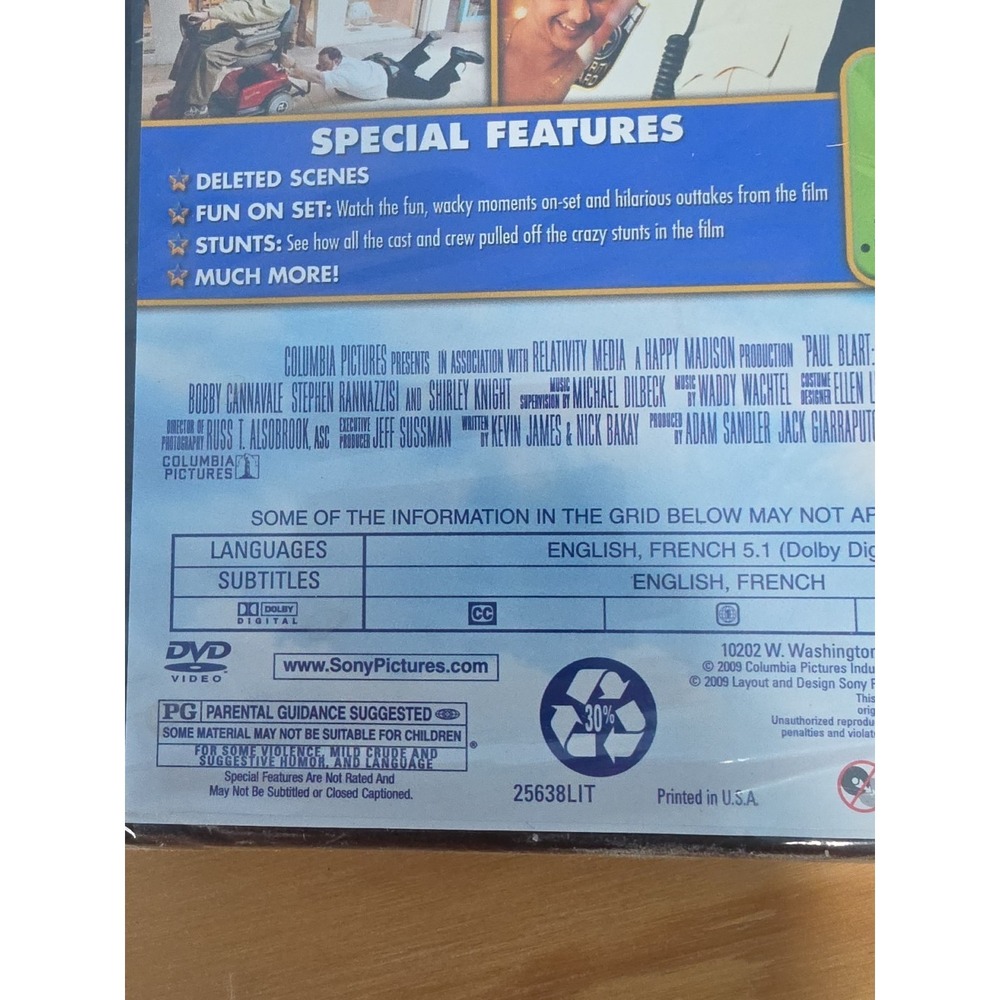 Paul‎ Blart Mall Cop DVD 2009 Kevin James Comedy Movie Columbia Pictures - Picture 8 of 10